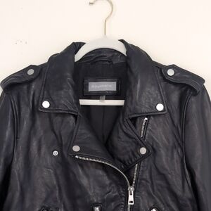 BAGATELLE Women's Classic Black Leather Jacket